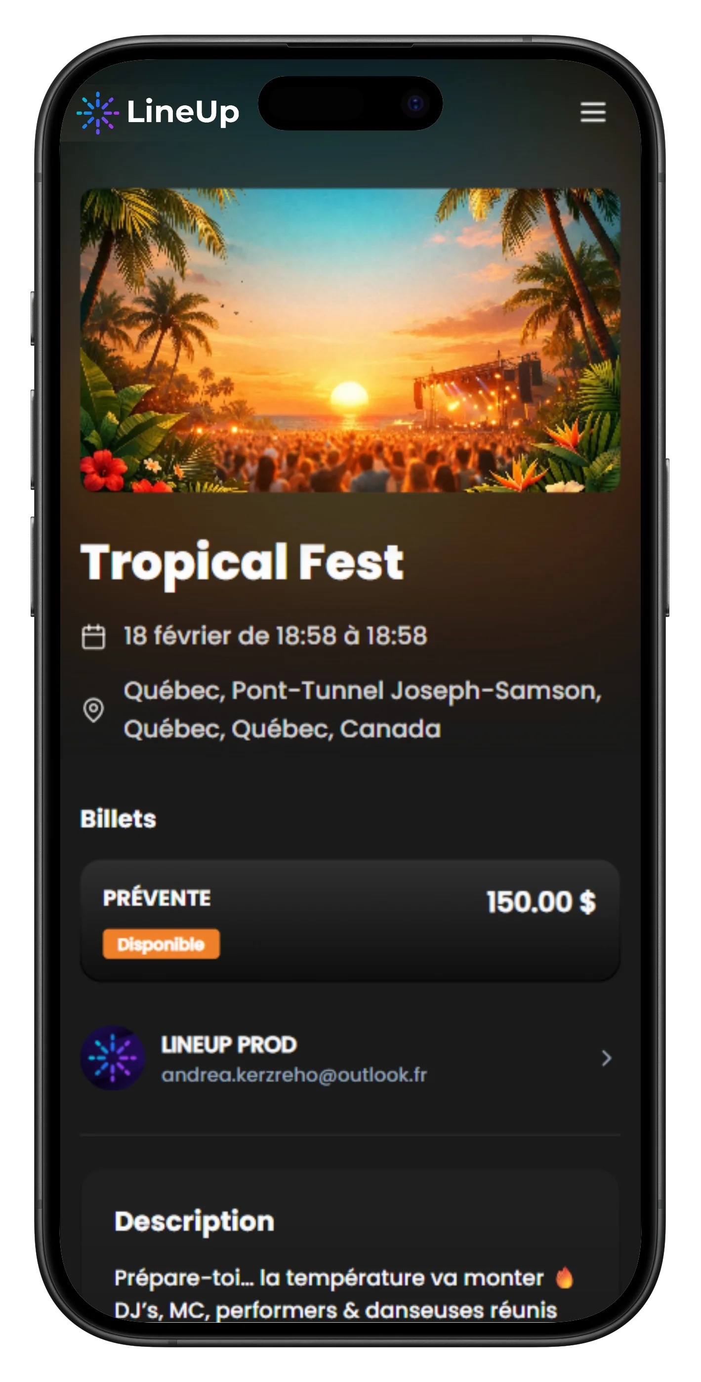 Application mobile LineUp